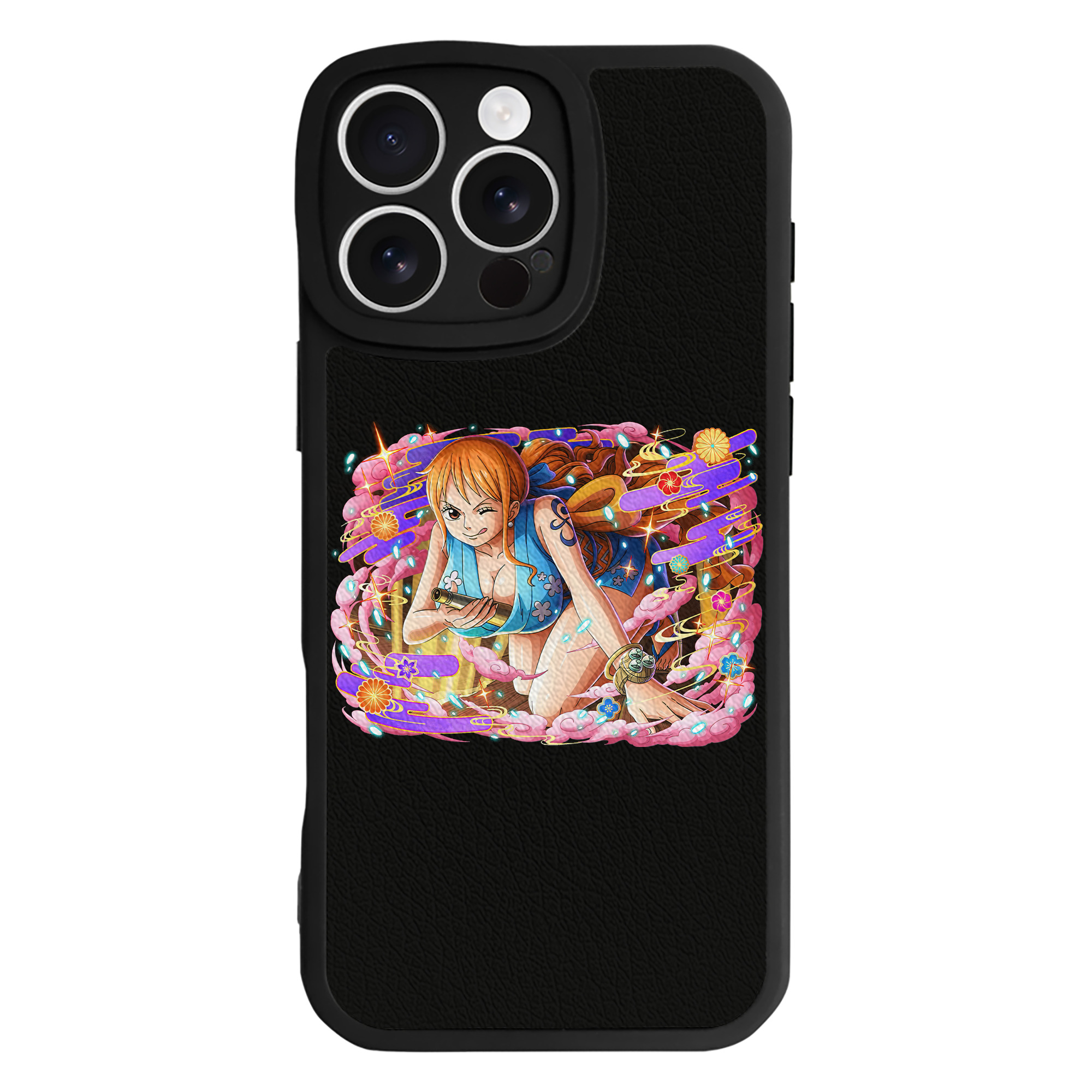 （画像用） ワンピース ナミ ONE PIECE Nami 【iPhone 16シリーズ対応】シリコンスマホケース（レザー調） 材質：シリコン